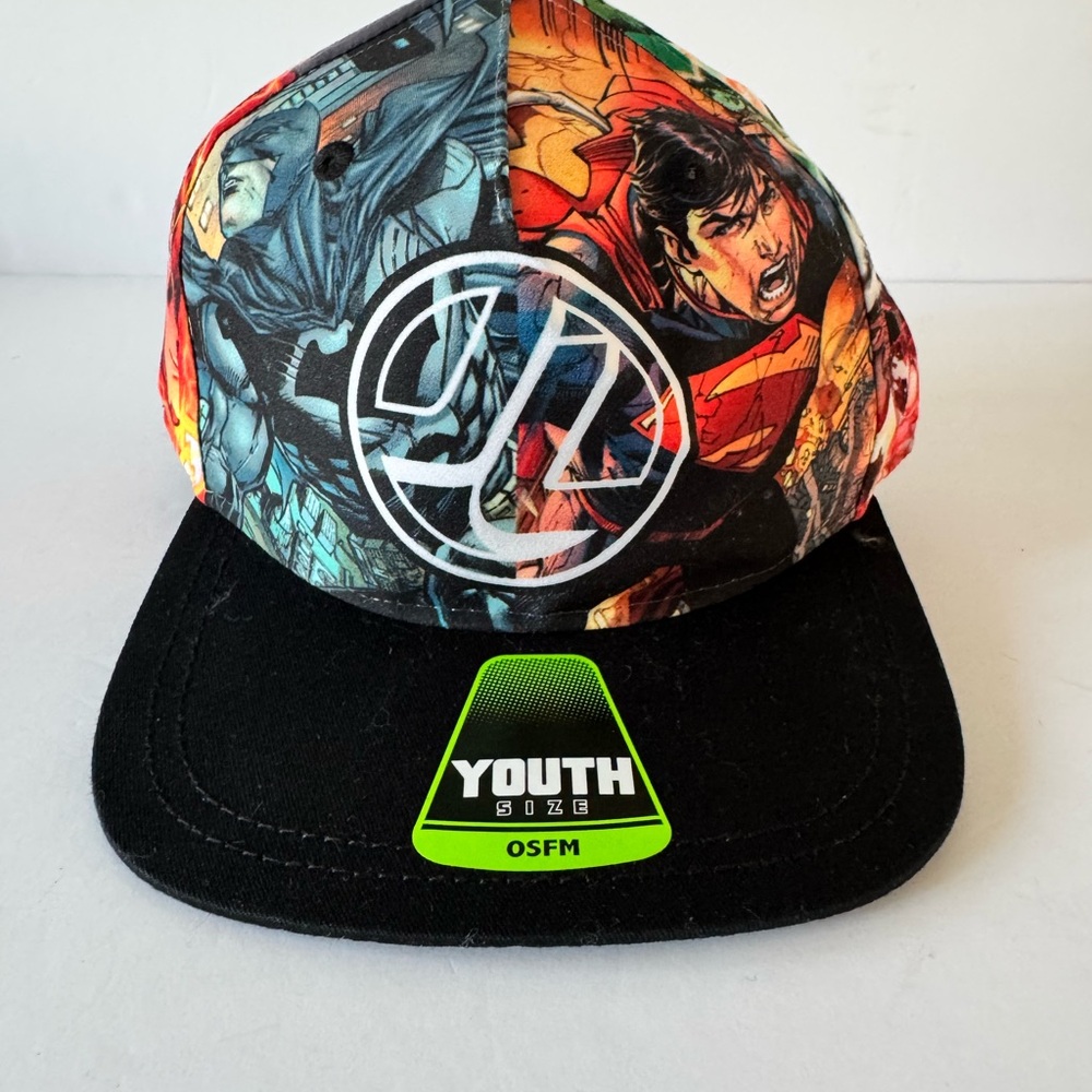 Youth Justice League Hat Cap Batman Superman Flash Green Cyborg Wonder Woman NEW